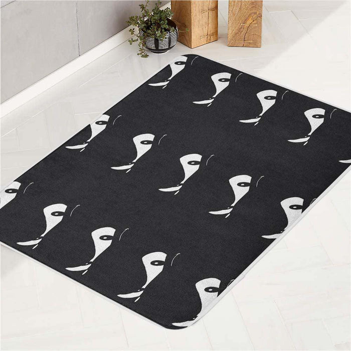 monochrome sonic the hedgehog expressions bath rugs