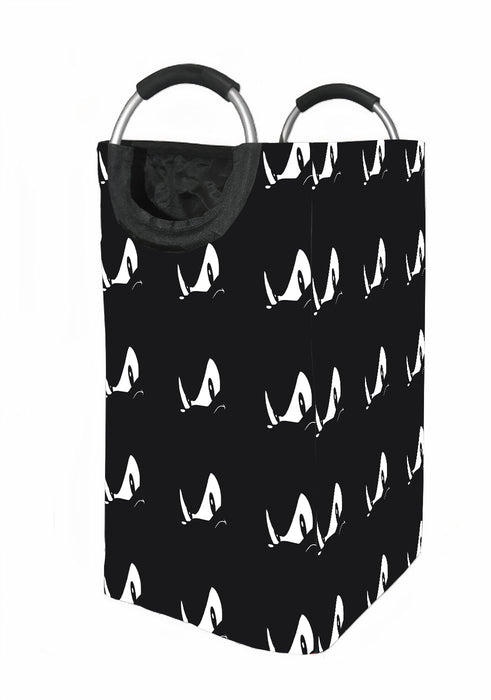 monochrome sonic the hedgehog expressions Laundry Hamper | Laundry Basket