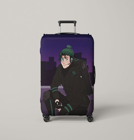 midoriya izuku with america cartoon style Luggage Covers | Suitcase