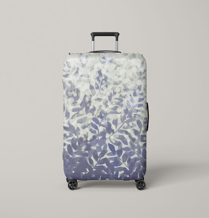 monochrrome watercolor leaf Luggage Cover | suitcase