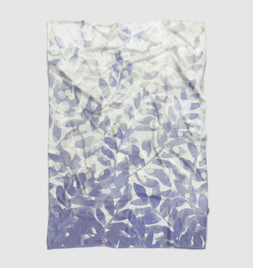 monochrrome watercolor leaf Ultra soft fleece blanket