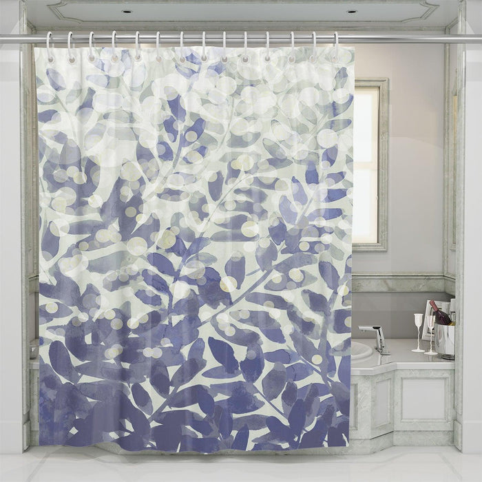 monochrrome watercolor leaf shower curtains