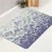 monochrrome watercolor leaf bath rugs