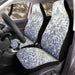 monochrrome watercolor leaf Car Seat Covers