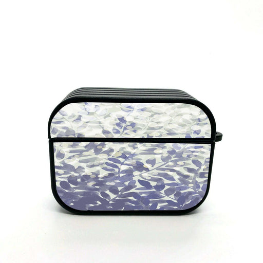 monochrrome watercolor leaf airpods case