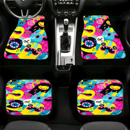 monsters pop color 21 century Car floor mats Universal fit