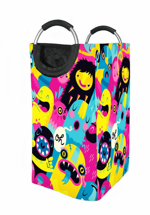 monsters pop color 21 century Laundry Hamper | Laundry Basket