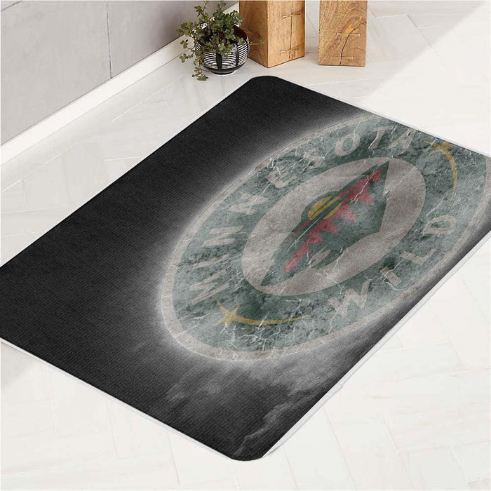 minnesota wild logo freezing bath rugs