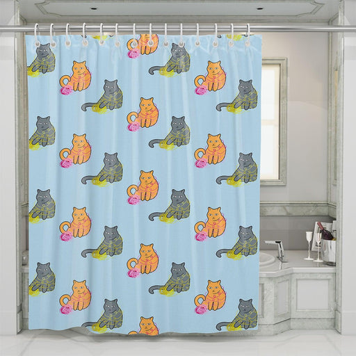 most expensive orange and black cats shower curtains