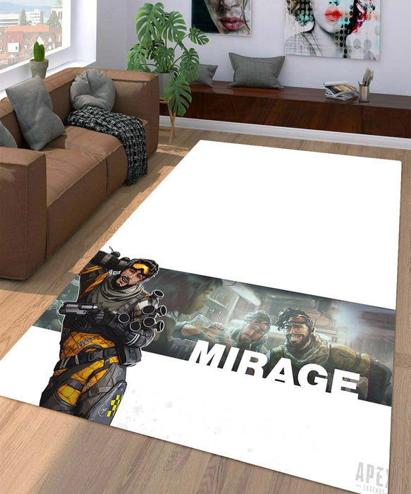 mirage from apex legends chill Living room carpet rugs