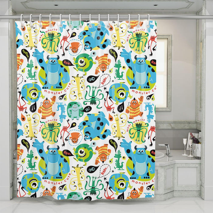 moster cute monsters university shower curtains