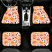 mouse and cats with orange fruit Car floor mats Universal fit