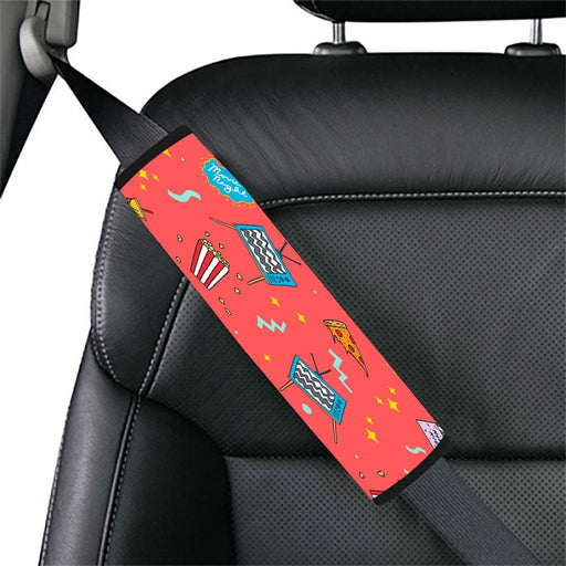 movies pizza and popcorn Car seat belt cover