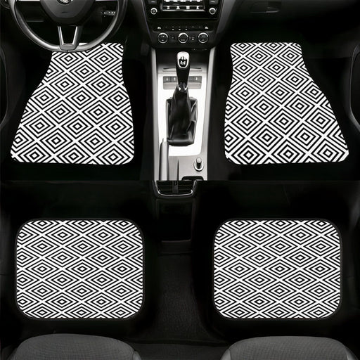 multiple exposure squares rhombuses Car floor mats Universal fit