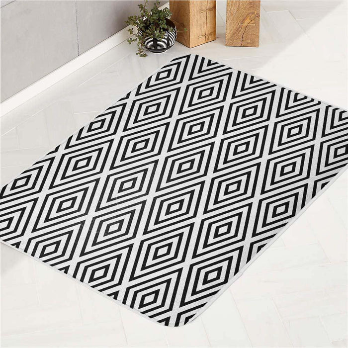 multiple exposure squares rhombuses bath rugs