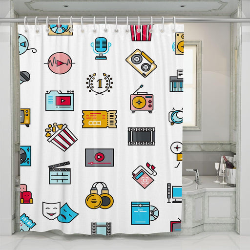 music and movie stuff shower curtains