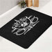 monochrome of oakland raiders bath rugs