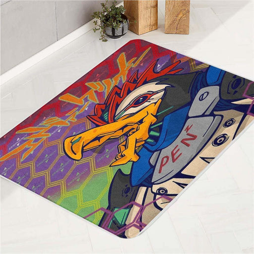 monster robbot from evangelion emergency bath rugs