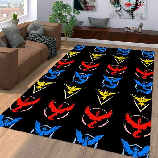 mystic team logo pokemon Living room carpet rugs