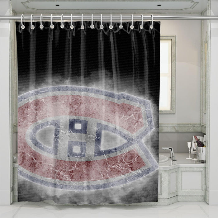 montreal canadiens freeze logo shower curtains