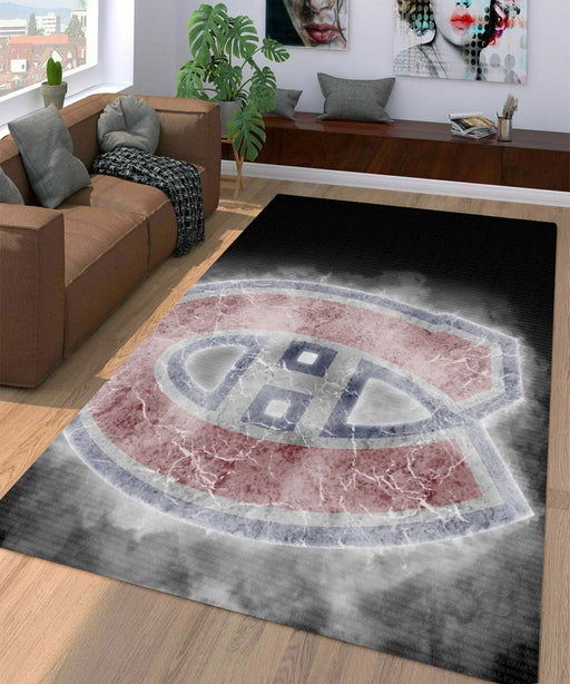 montreal canadiens freeze logo Living room carpet rugs