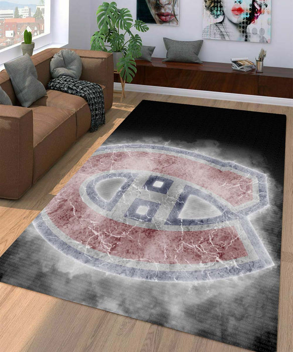 montreal canadiens freeze logo Living room carpet rugs