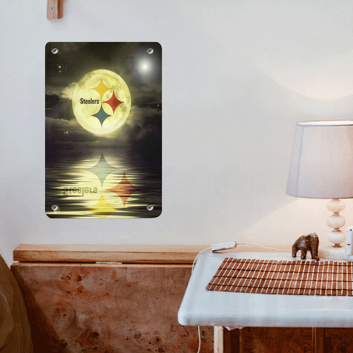 moon of steelers at the lake Poster Metal print wall art