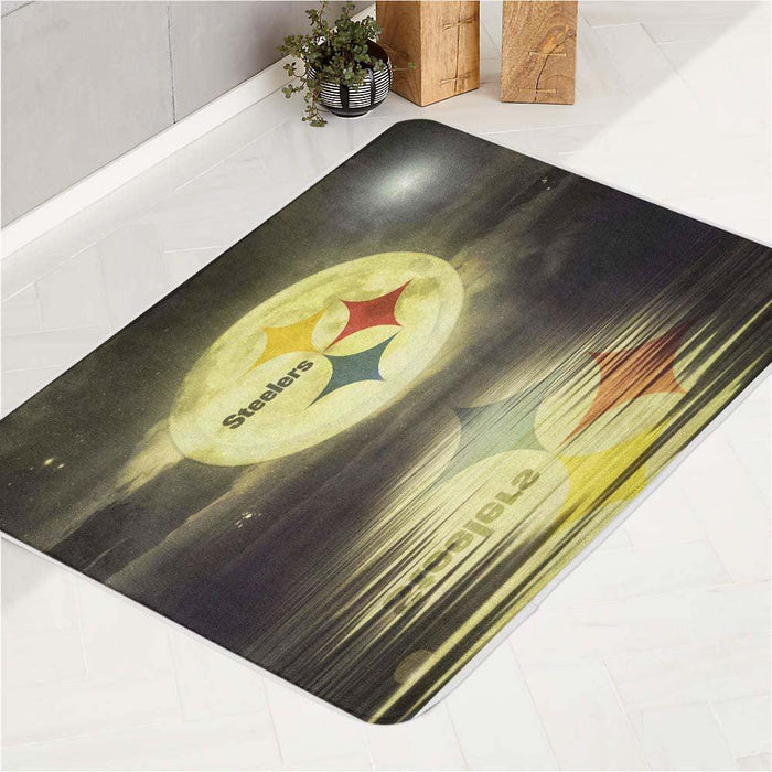 moon of steelers at the lake bath rugs