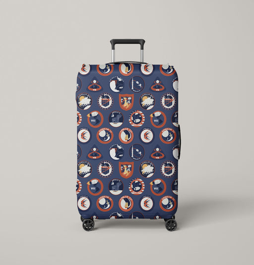 nasa badge spaces blue Luggage Cover | suitcase