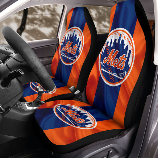 new york mets red blue flag Car Seat Covers