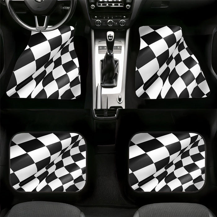 nascar lap flag racing Car floor mats Universal fit