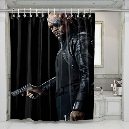 nick fury dark shower curtains