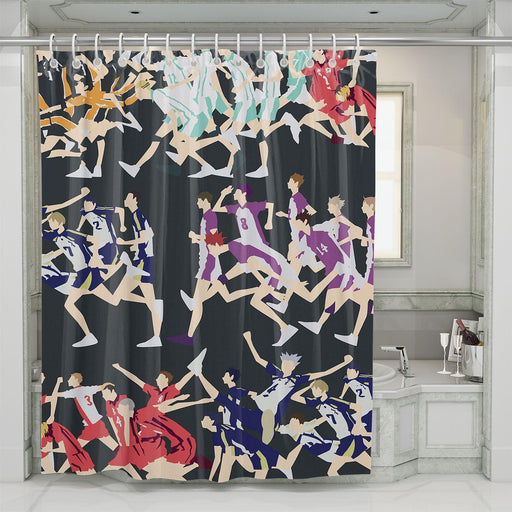 national competition in haikyuu shower curtains