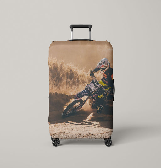 motocross in desert Luggage Covers | Suitcase