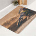 motocross in desert bath rugs