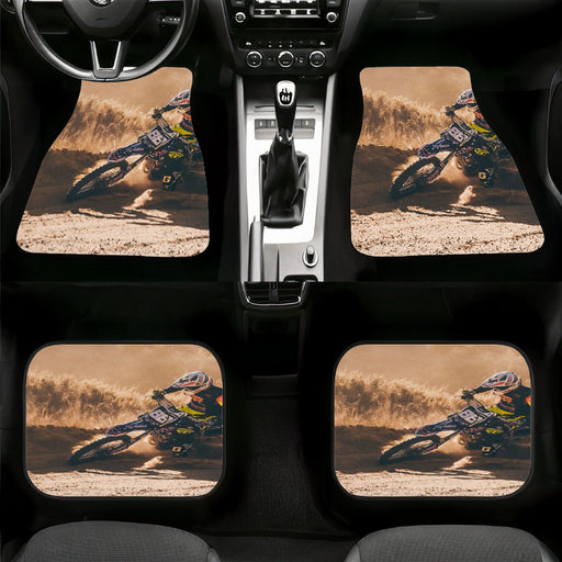 motocross in desert Car floor mats Universal fit