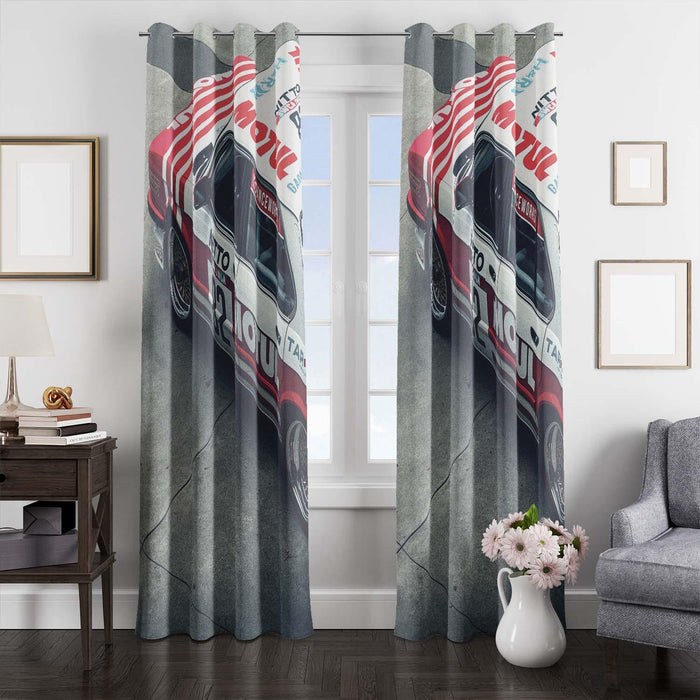 motul old car racing window Curtain