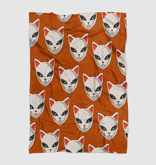 neko mask demon slayer Ultra soft fleece blanket