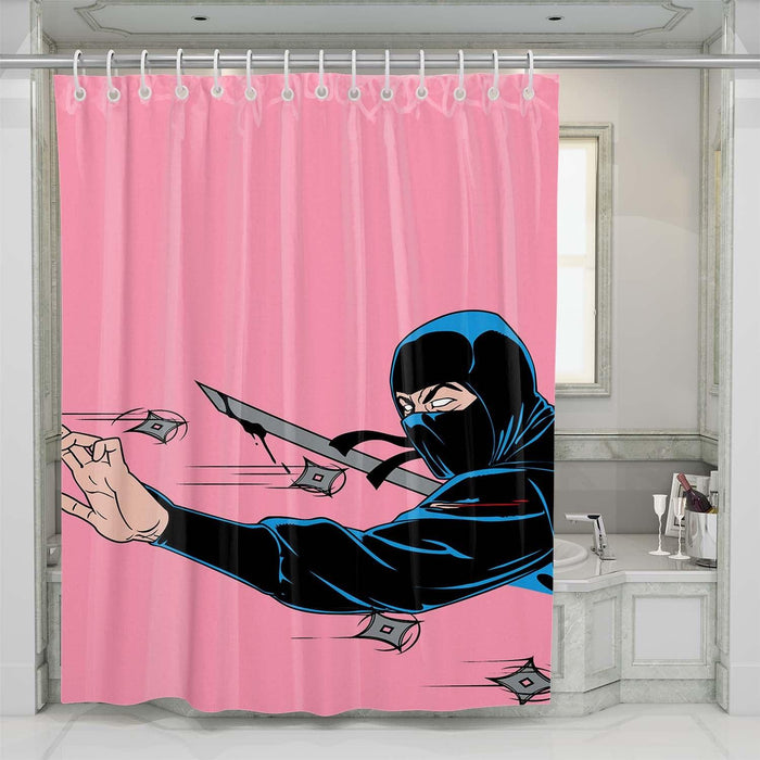 ninja thrasher shower curtains