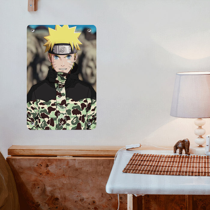 naruto and bathing ape Poster Metal print wall art