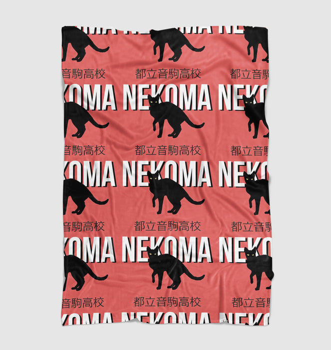 nekoma black cats haikyuu team Ultra soft fleece blanket