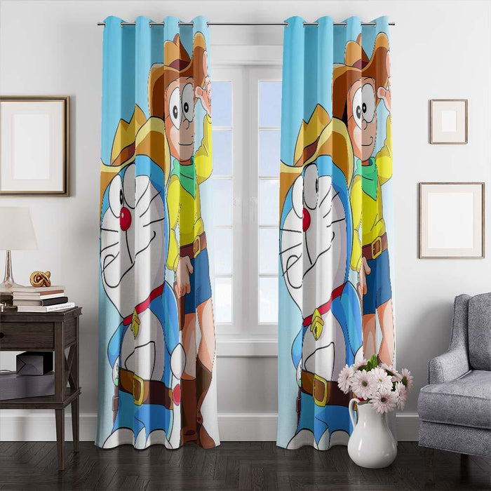 nobita and doraemon window curtains