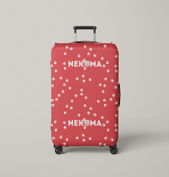 nekoma paw pattern haikyuu Luggage Cover | suitcase