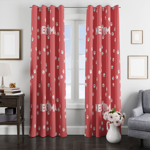 nekoma paw pattern haikyuu window Curtain