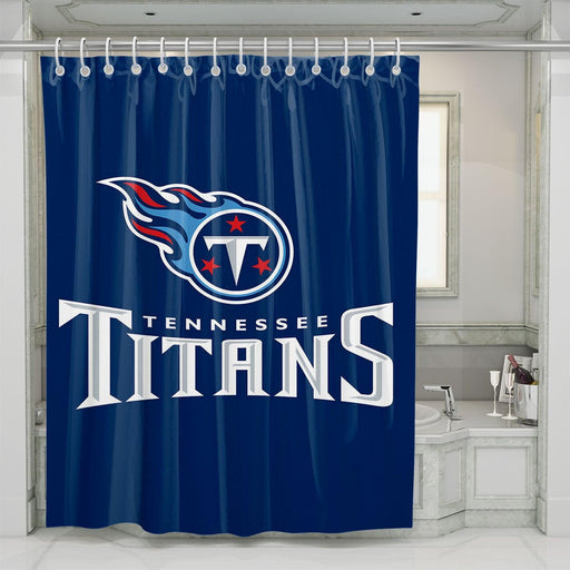 navy tenessee titans football shower curtains