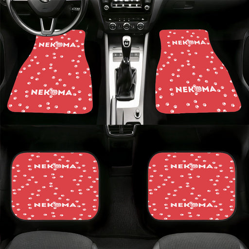 nekoma paw pattern haikyuu Car floor mats Universal fit