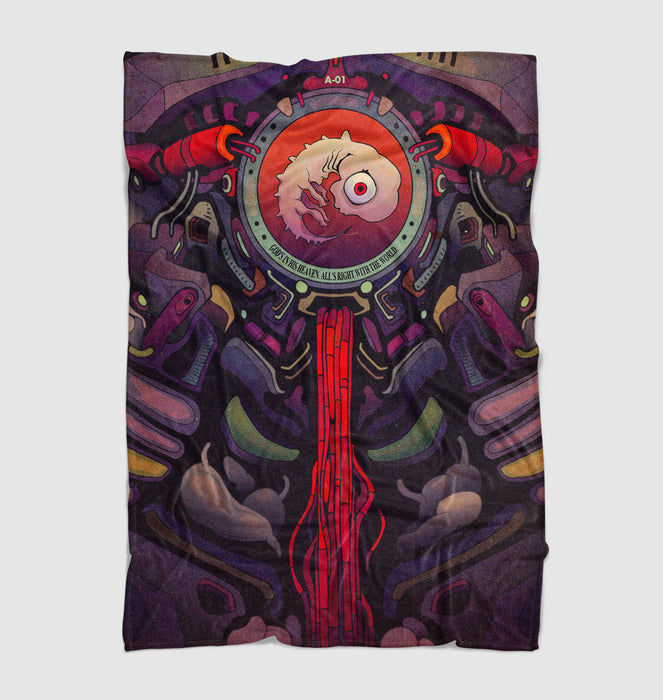 neon genesis evangelion robot system Ultra soft fleece blanket