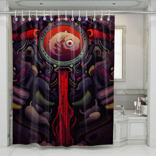 neon genesis evangelion robot system shower curtains