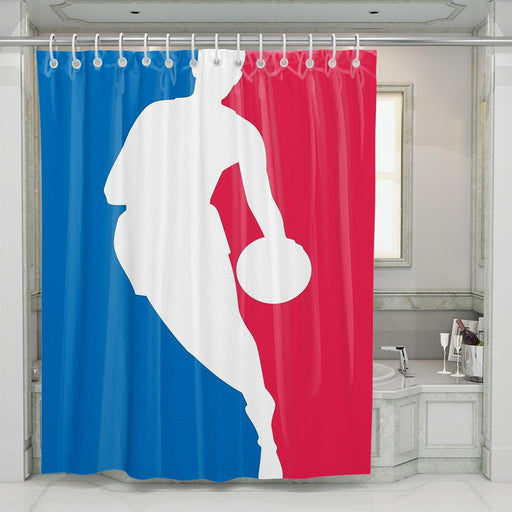 nba iconic color shower curtains