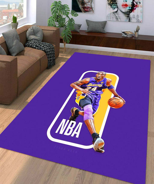 nba kobe purple lakers Living room carpet rugs